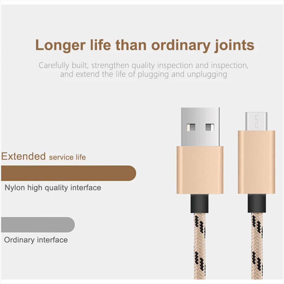 NOHON Micro USB нейлоновый зарядный кабель для samsung Galaxy S7 S6 для huawei Xiaomi Быстрая зарядка данных Android шнур для мобильного телефона