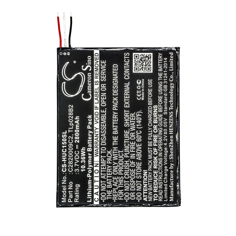 Аккумулятор Cameron Sino 2800 мАч для ALCATEL One Touch Pixi 3 (7) Wi Fi версии 8057 9002A KURIO C15100M Tab 2 Xtreme
