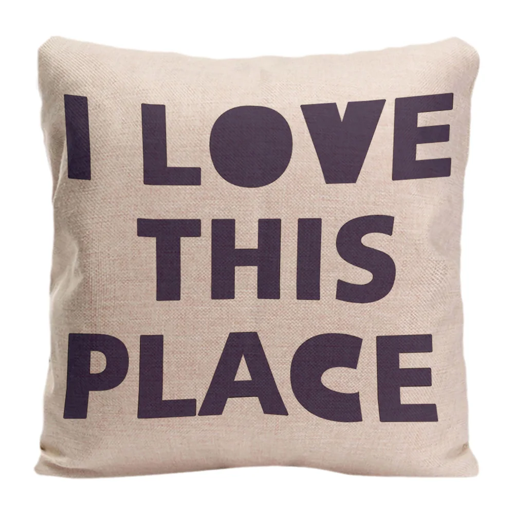 Симпатичный чехол для подушки с забавным дизайном я люблю это место хлопковая