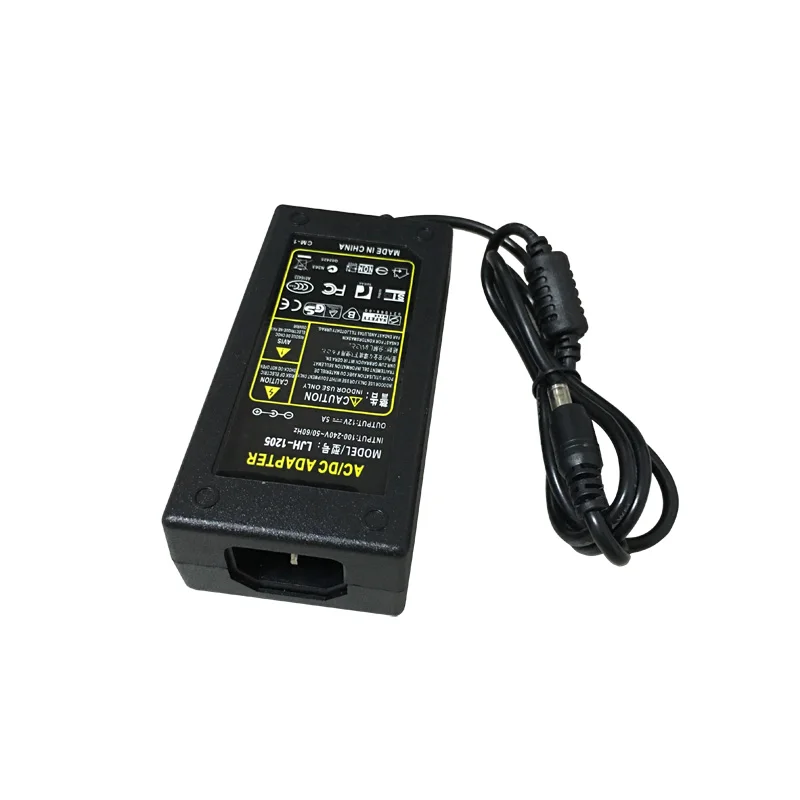 Светодиодный драйвер переменного тока 100 240V AC/DC 12 V 5A Мощность адаптер питания