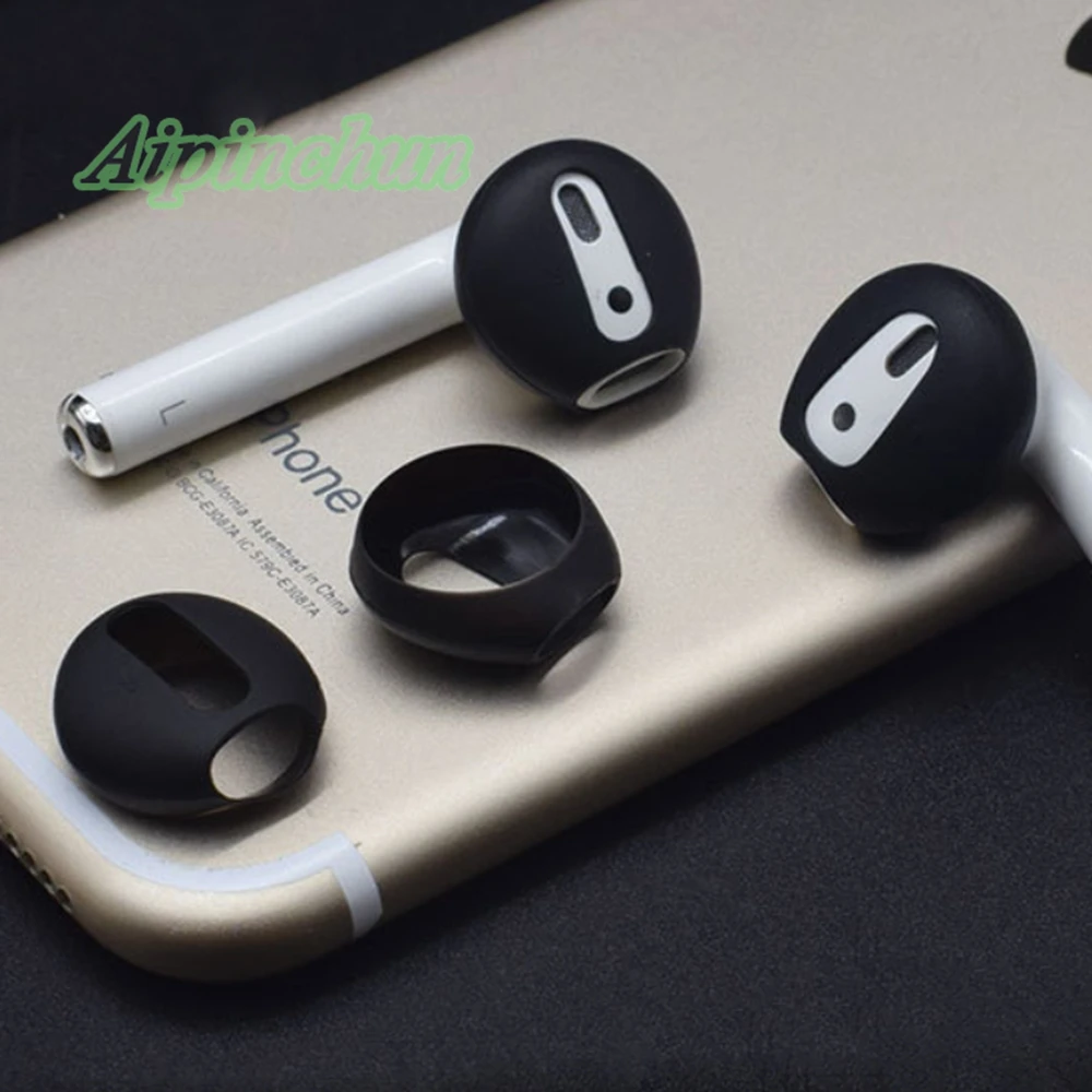 

Aipinchun Wholesale 50 Pairs Thin Silicone Eartips Earbuds Cover Ear Pads Tips for AirPods Headphones