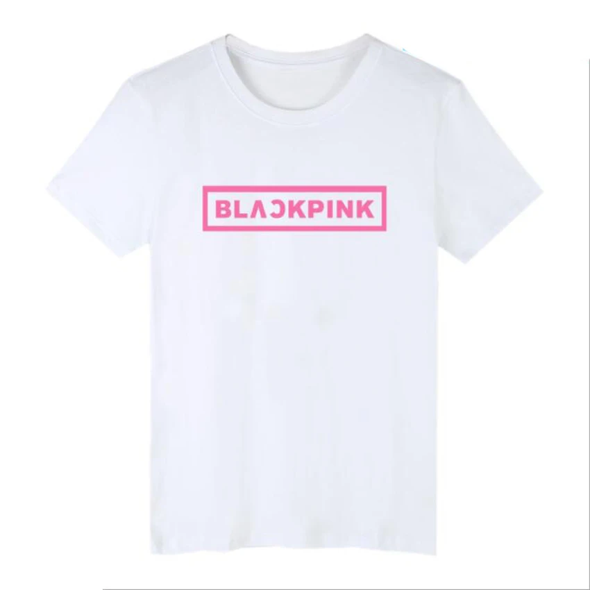 Черная, розовая, черная, розовая, KPOP, футболка для девочек, Мужская/Wome JISOO, Дженни, роза, Лиза, хип-хоп, футболка с коротким рукавом, Femme, уличная одежда, 4XL - Цвет: 019