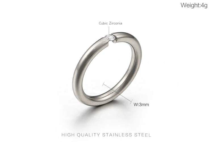 KALEN, простой дизайн, 4 цвета, Bague, нержавеющая сталь и кубический цирконий, кольца на палец для женщин, Anillos Mujer, ювелирные изделия, обручальные кольца