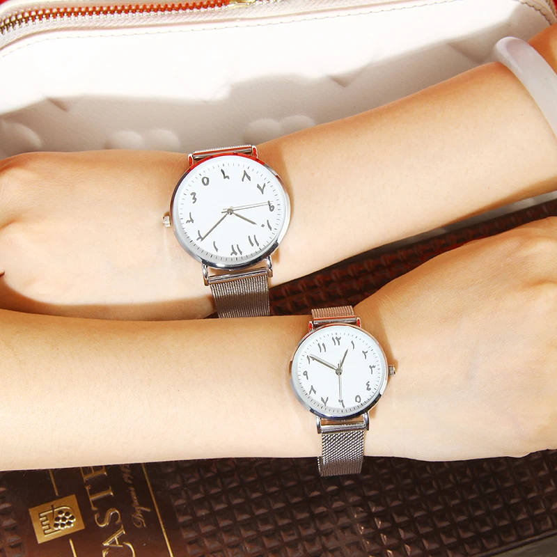 2017 Роскошные BGG бренд уникальные арабские цифры пара любовника часы