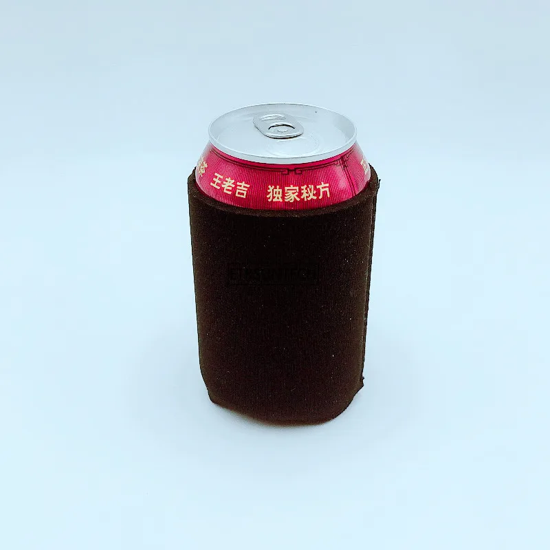 black 12 шт смешанные цвета неопреновый держатель пивная банка, бутылка кулер для пикника Сумки для вина пищевые банки Свадебные школьные Вечерние - Цвет: black