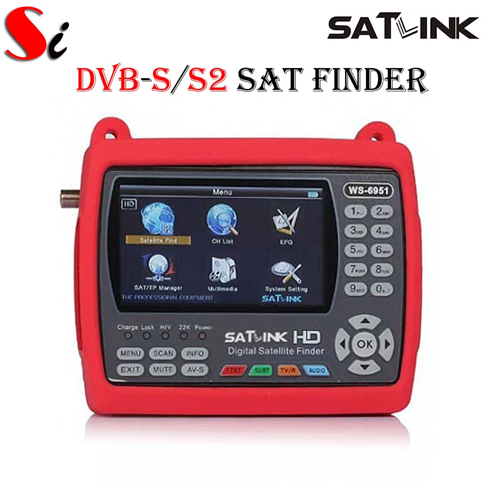 Satlink WS 6951 DVB S/S2 HD спутниковый Finder с MPEG 2/MPEG 4|hd satellite finder|satellite findersatlink ws-6951 |