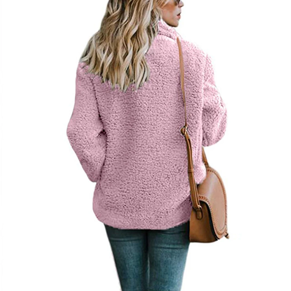 Зимняя верхняя одежда теплая Кнопка женские куртки с карманом пальто