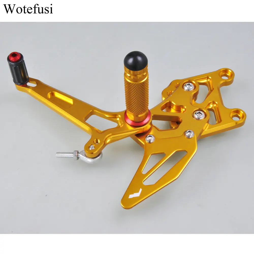 Wotefusi мотоцикл для HONDA CBR 600 RR 2007 2008 CNC Регулируемые задние наборы подножки ног Peg Gold