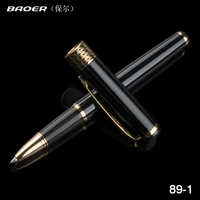 black fat barrel 0 5mm rollerball pen baoer high end business teacher family friends gift metal roller pens with a gift box