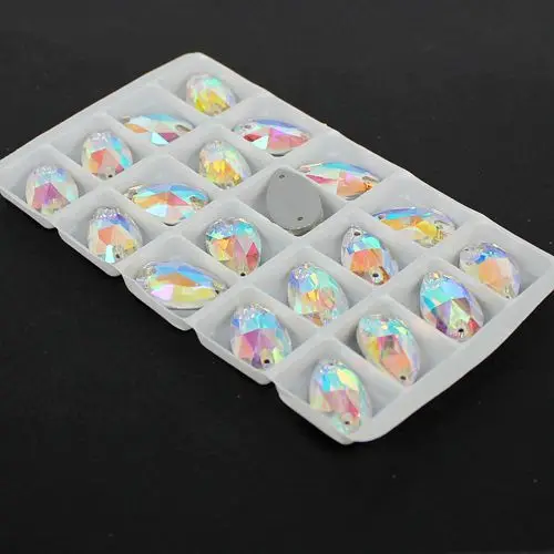Пришивные бусины стеклянные 7x12 мм 10 5x18 13x22 16x25 17x28 22x38 мм|diy flatback|crystal abbeads water |