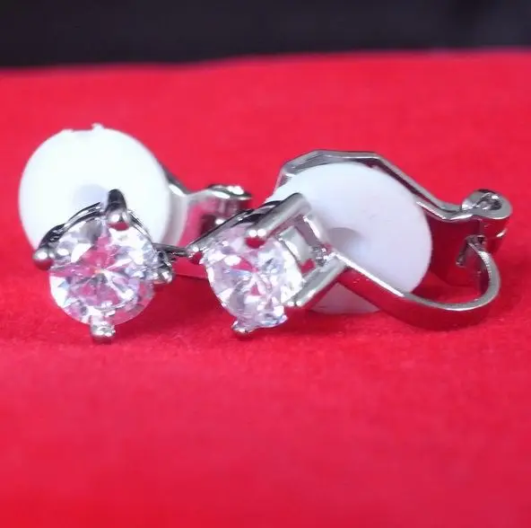 Серьги-клипсы с цирконием унисекс 5 мм | Украшения и аксессуары