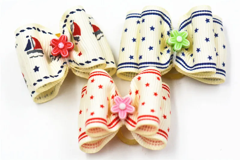 Аксессуары для волос собак 20 шт./лот милые банты ухода за собаками аксессуары