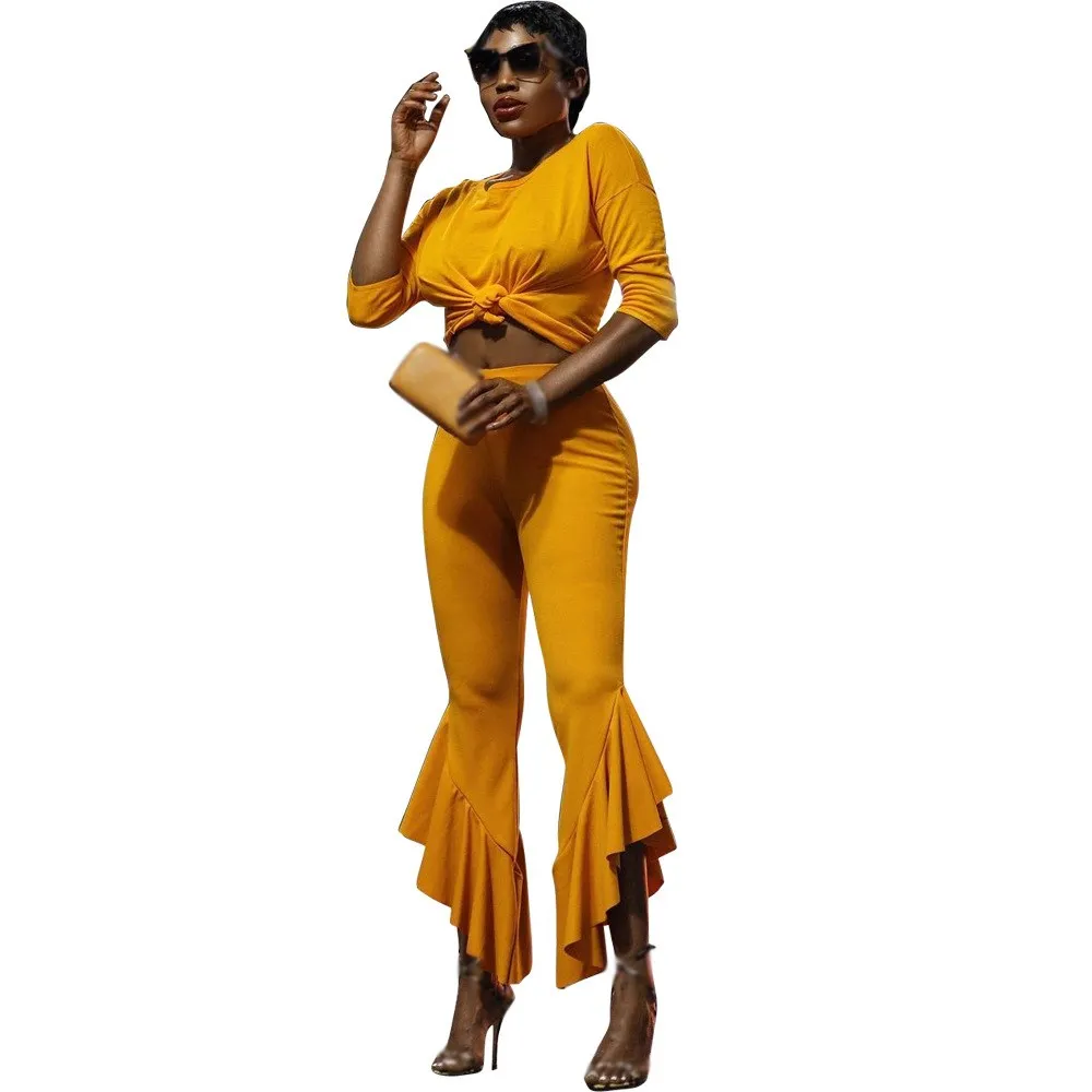 Комплект из двух предметов сезон весна осень женский укороченный топ короткий