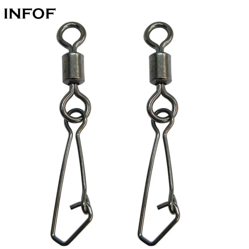 200 шт. рыбалка поворачивается из нержавеющей стали роллинг поворотный