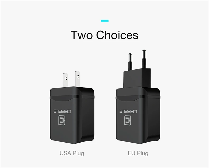 Cafele EU Plug Dual USB зарядное устройство DC 5 В 2.4A 12 Вт универсальный портативный дорожный настенный адаптер зарядное устройство для мобильного телефона для iPhone ноутбука