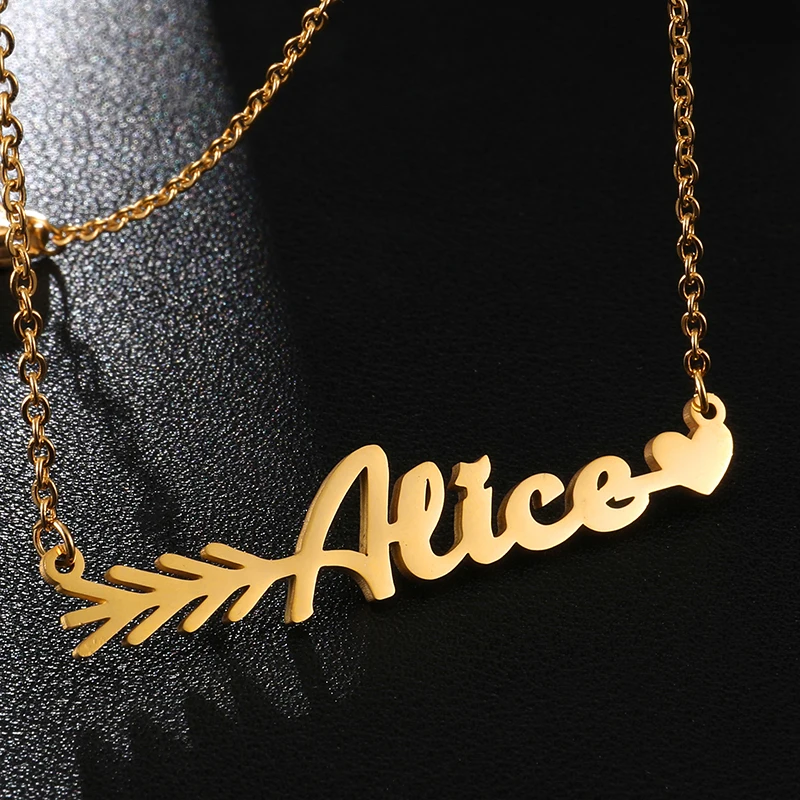 Персонализированные любые буквы рыбья кость индивидуальные именные ожерелья