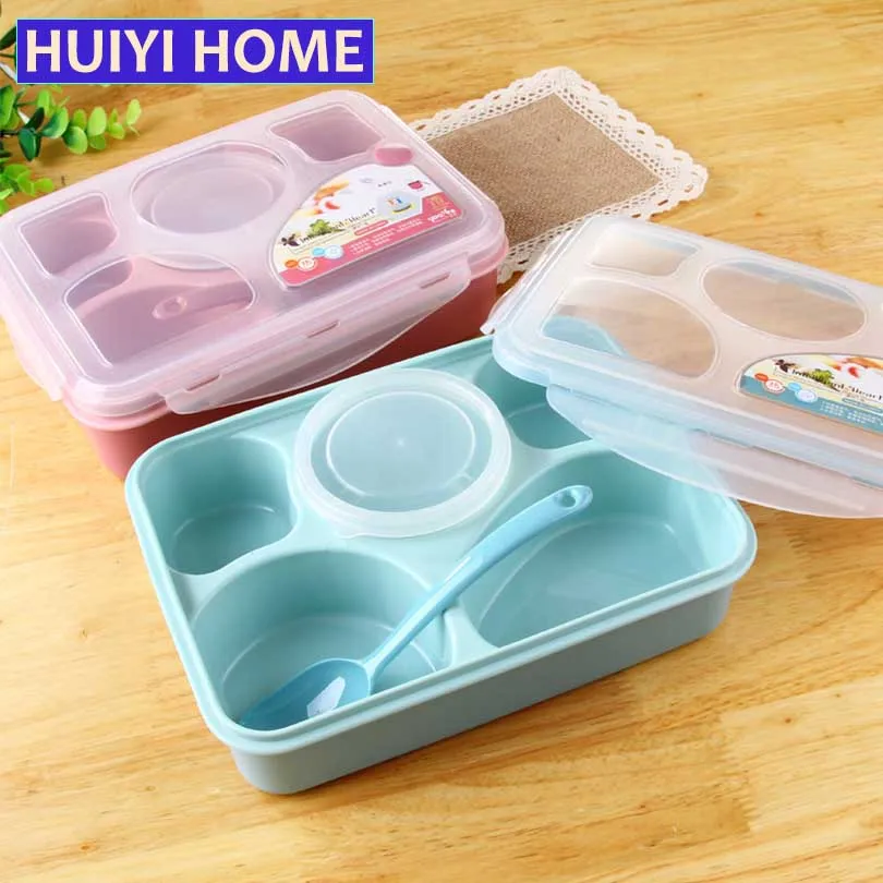Huiyi дома разделены Термальность Коробки для обедов microwavable холодильник Пластик