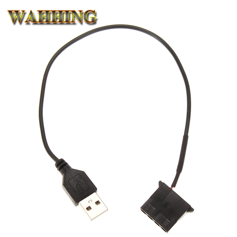 USB to 4 Pin Molex Fan Power Cable, 12V 4Pin Female to 5V USB Male Adapter, Computer Case Connector HY1582 - 1 Piece image 3