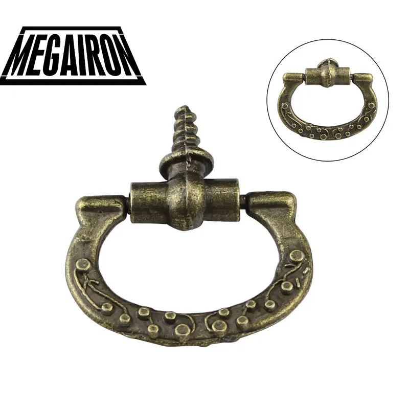 MEGAIRON 10 шт. Античная ручка круглые ручки для шкафа на Ящики Шкаф сплав тяги
