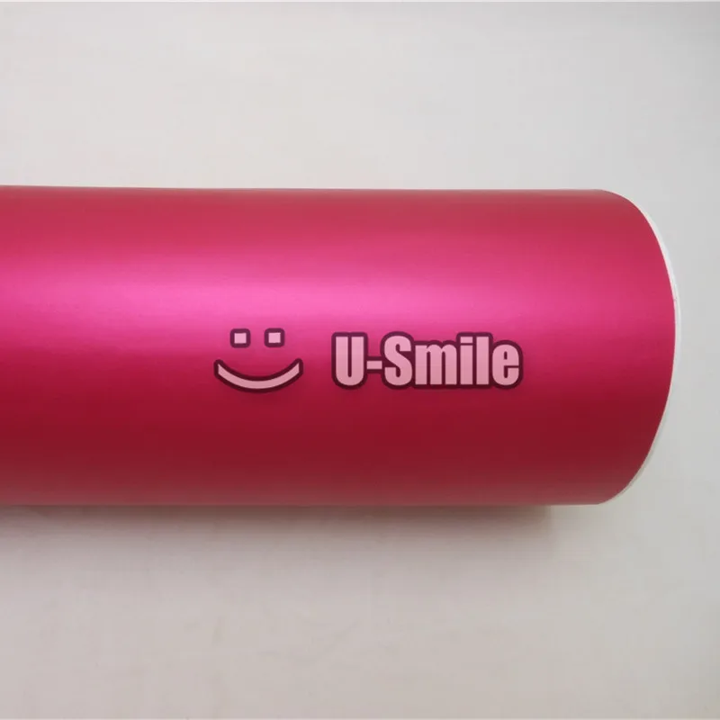 Премиум матовая металлическая розовая виниловая оберточная рулонная наклейка