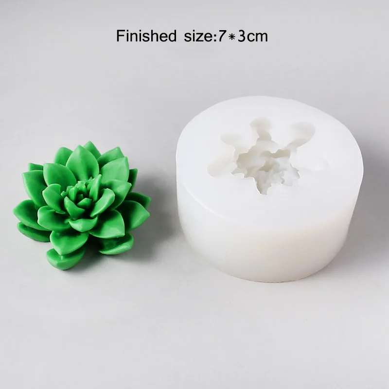 Армейский зеленый Handmade Silicone Candle Molds Succulent Scented candle mould Concrete planter Molds - Цвет: Армейский зеленый