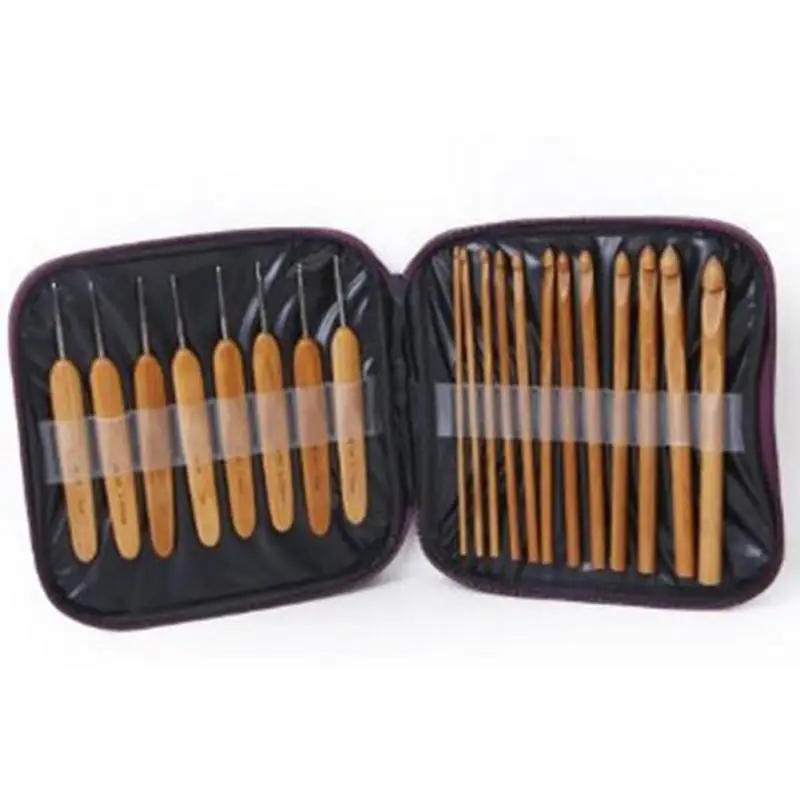 20 шт./компл. набор карбонизированных бамбуковых вязальных спиц Швейные Спицы