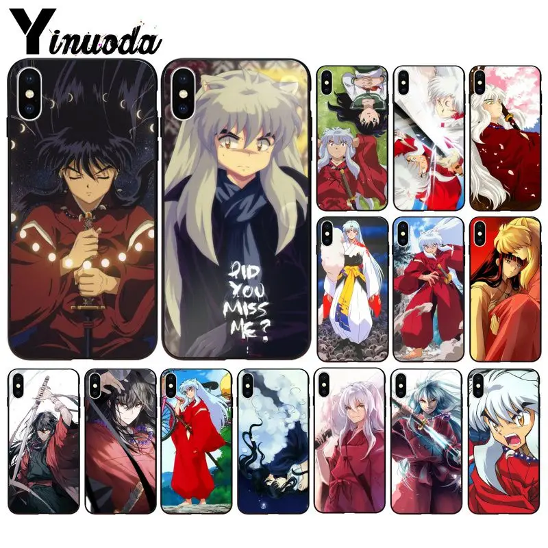 Yinuoda inuyasha Аниме шаблон ТПУ Мягкие аксессуары для телефонов Чехол мобильного