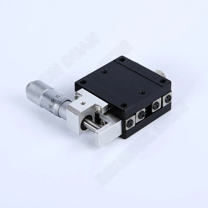 

X Axis 40*40mm Manual Displacement Trimming Platform Linear Stage Manual Micrometer Sliding Table Mini High Precision LGX40-L