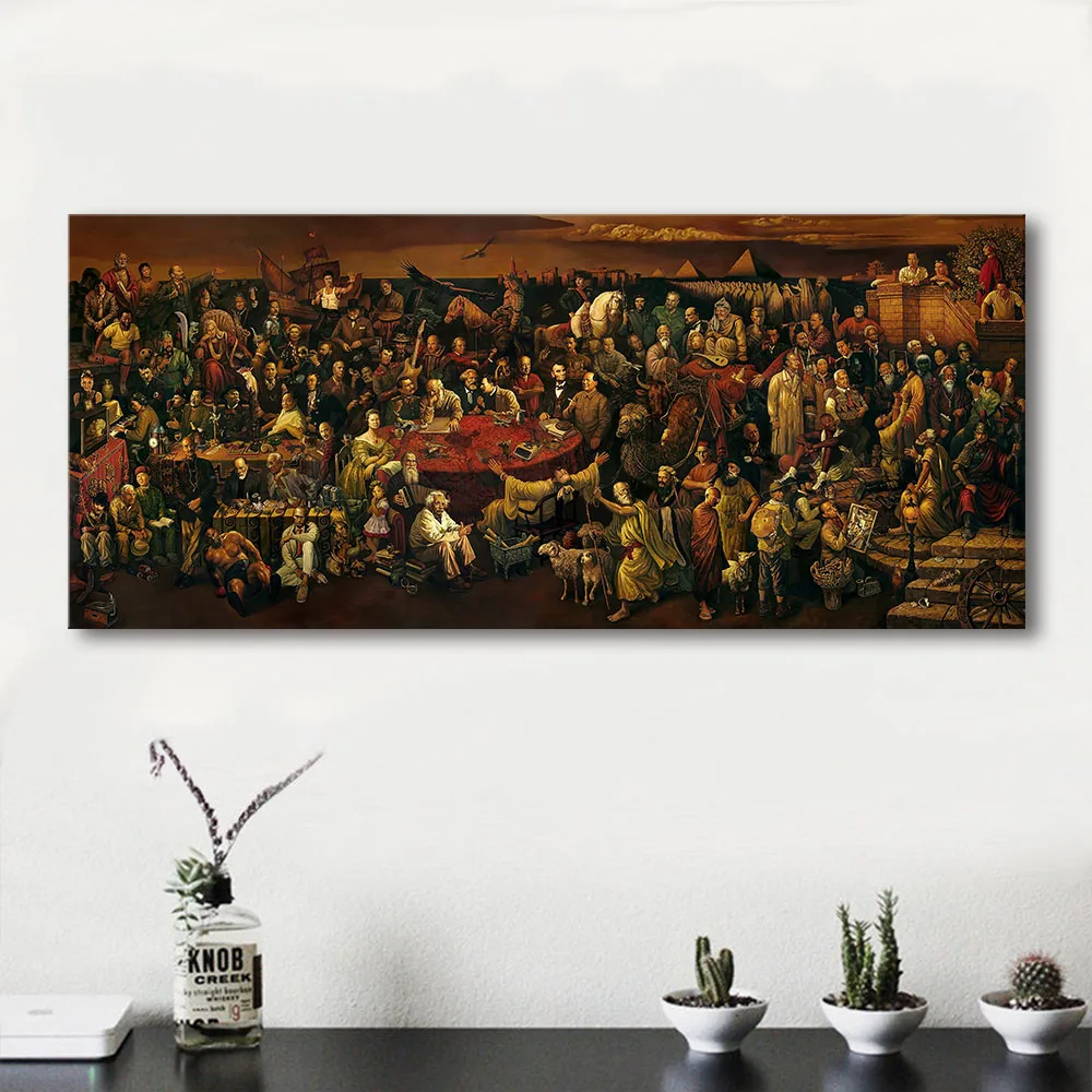 Современное художественное полотно HDARTISAN Обсуждение божской комедии с Данте