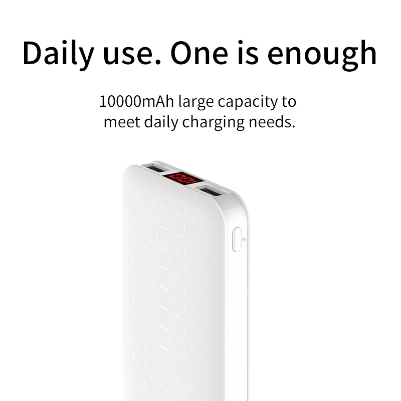 HOCO 10000 mAh Dual USB power Bank для iPhone samsung bank с светодиодный дисплеем мобильных телефонов