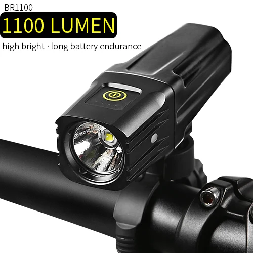 1100LUMEN INBIKE яркий велосипедный передний светильник для велоспорта, перезаряжаемый через USB, головной светильник, водонепроницаемая велосипедная лампа Fietslicht 1600 люмен, велосипедный светильник - Цвет: 1100LUMEN