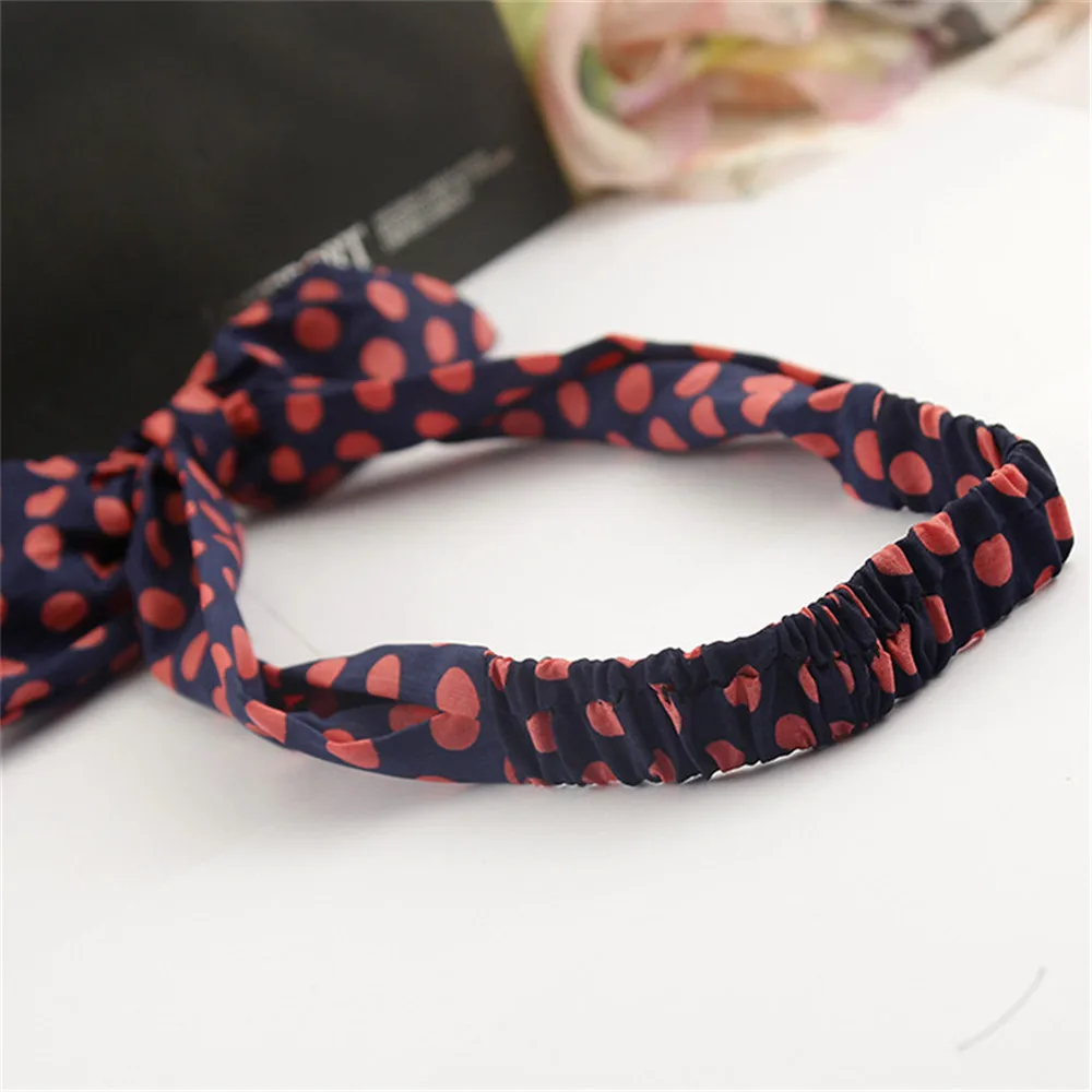 Женская повязка с головным убором кролика, узелкованная геометрическая, летняя плетеная повязка для волос Богемия, эластичный турбан для девочек, аксессуар для головы на спа.