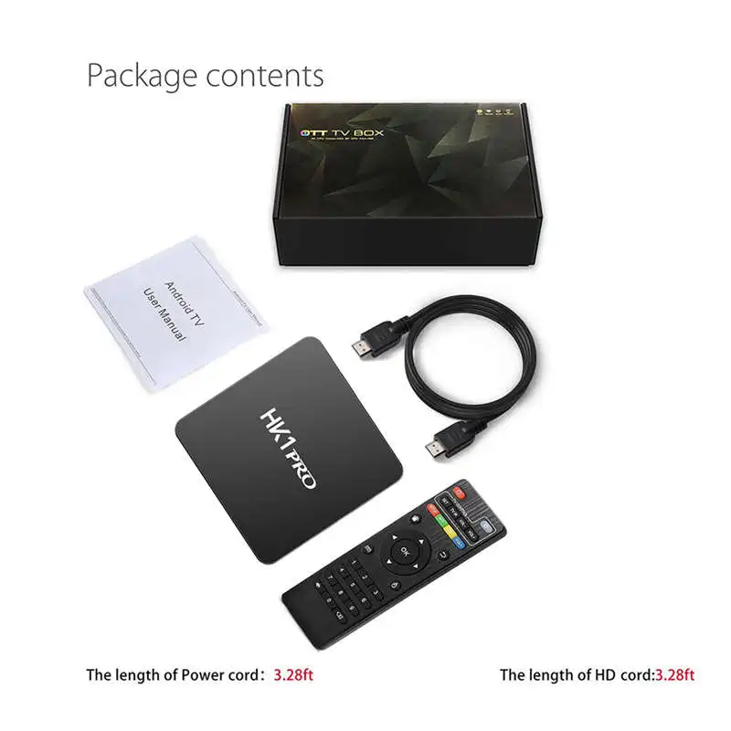 Hk1 Pro Android 8 1 Smart Tv Box Amlogic S905X2 Lpddr4 четырехъядерный 2 4G и 5Ghz Wifi Bt 100M 4K