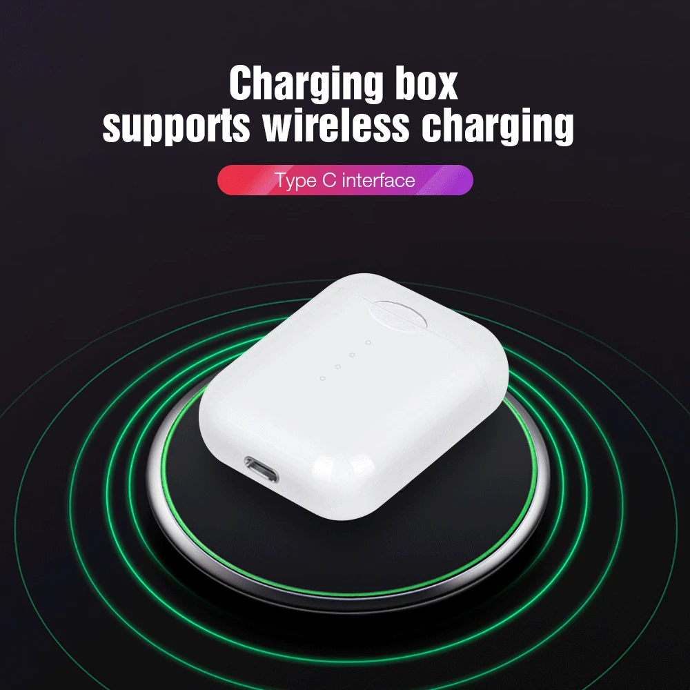 В наличии Apods i10 tws Bluetooth 5 0 TWS наушники Беспроводная зарядка Realtek 8763BFR двусторонний