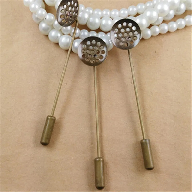 10 шт. медные круглые Броши размером 12 мм|bezel tray|pin blankbrooch pin blanks |