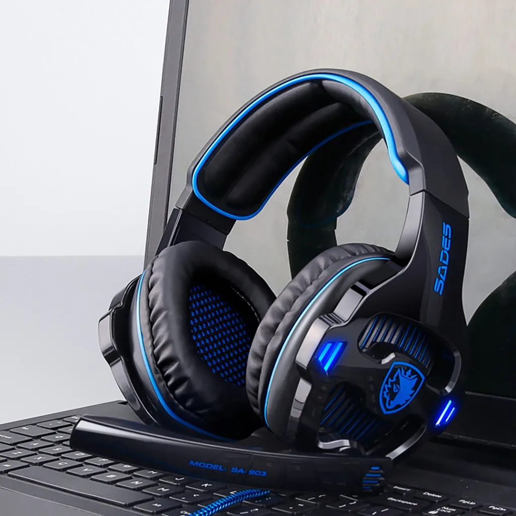 Горячие SADES SA-903 Игровые наушники гарнитура 7,1 Звуковая карта Компьютерная гарнитура с почтой fone de ouvido