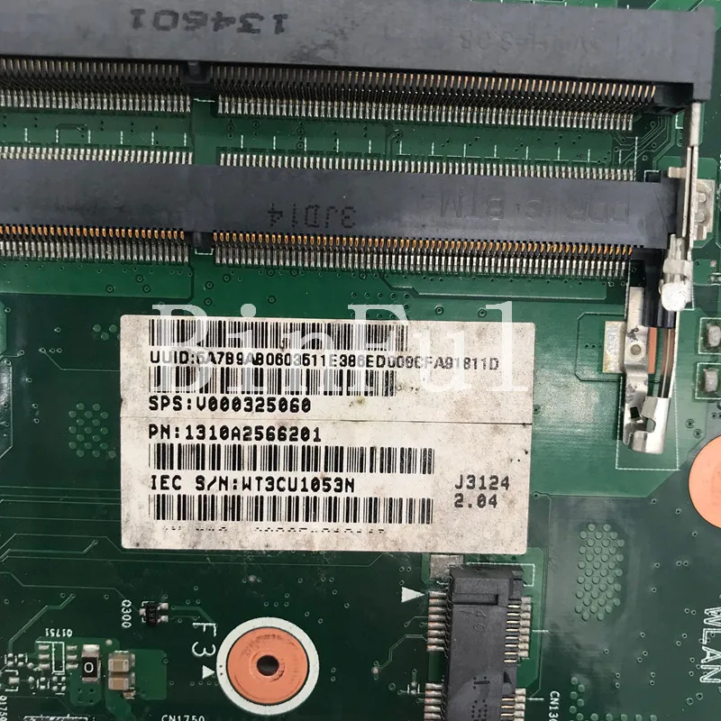 Высокое качество для C50 C55 C55T C55T-A материнская плата ноутбука V000325060 6050A2566201-MB-A02 PGA989