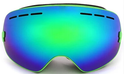 Green Green Профессиональные лыжные очки двойные противотуманные UV-CUT сферические лыжные очки для спорта на открытом воздухе снежные очки лыжные очки для мужчин и женщин - Цвет: Green Green