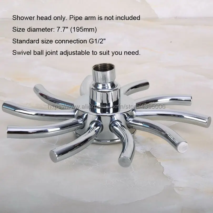 Хромированная насадка для душа верхняя водосберегающий душевой распылитель