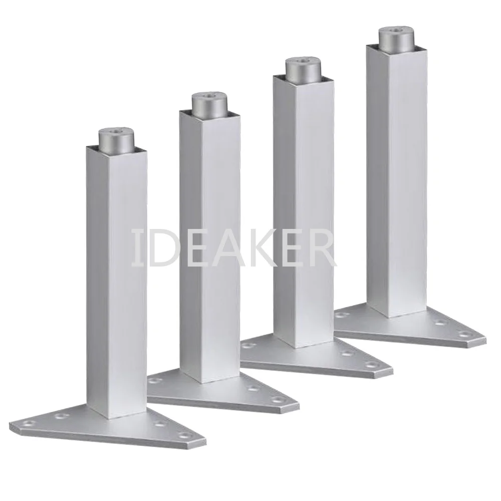 1 шт. мебель из алюминиевого сплава регулируемые ножки серебряные квадратные