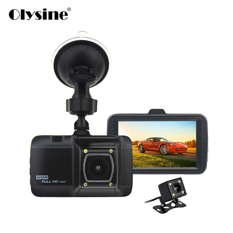 Olysine Full HD 1080P Автомобильный видеорегистратор 3 0 дюймов IPS экран Автомобильная