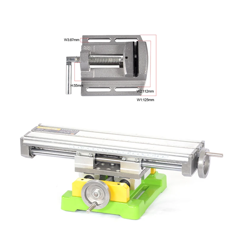 Miniature Precision Multifunction Milling Machine Bench Drill Vise Worktable X Y Axis Adjustment Coordinate Table+2.5