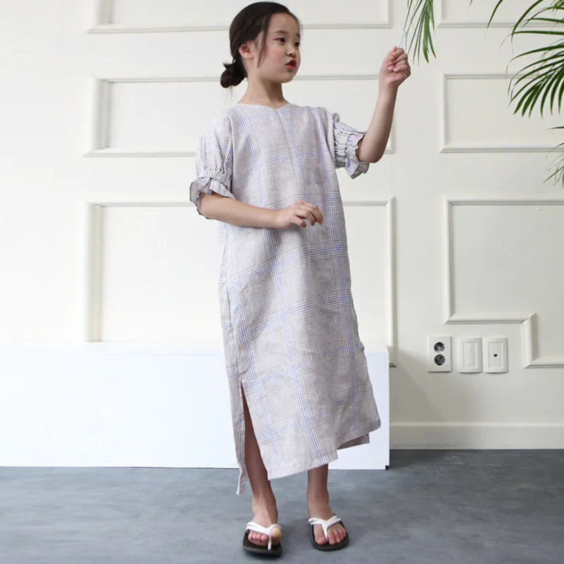 Девушки Макси платье Лето 2019 вечерние праздничное хлопковое детское с открытой