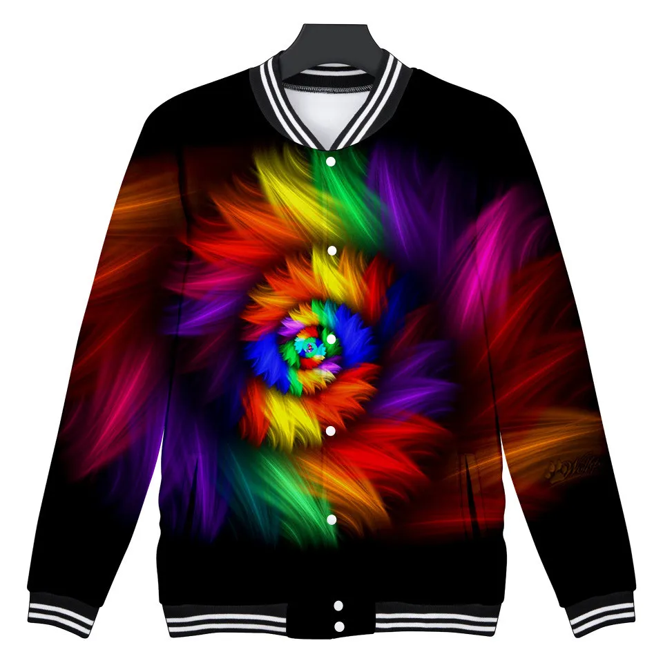 Куртка с 3D принтом психоделический свитшот модные худи в стиле Харадзюку