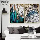 Искусственная живопись, холст, живопись, художественный плакат, настенное украшение, картина с животными, перьями, живопись для украшения дома