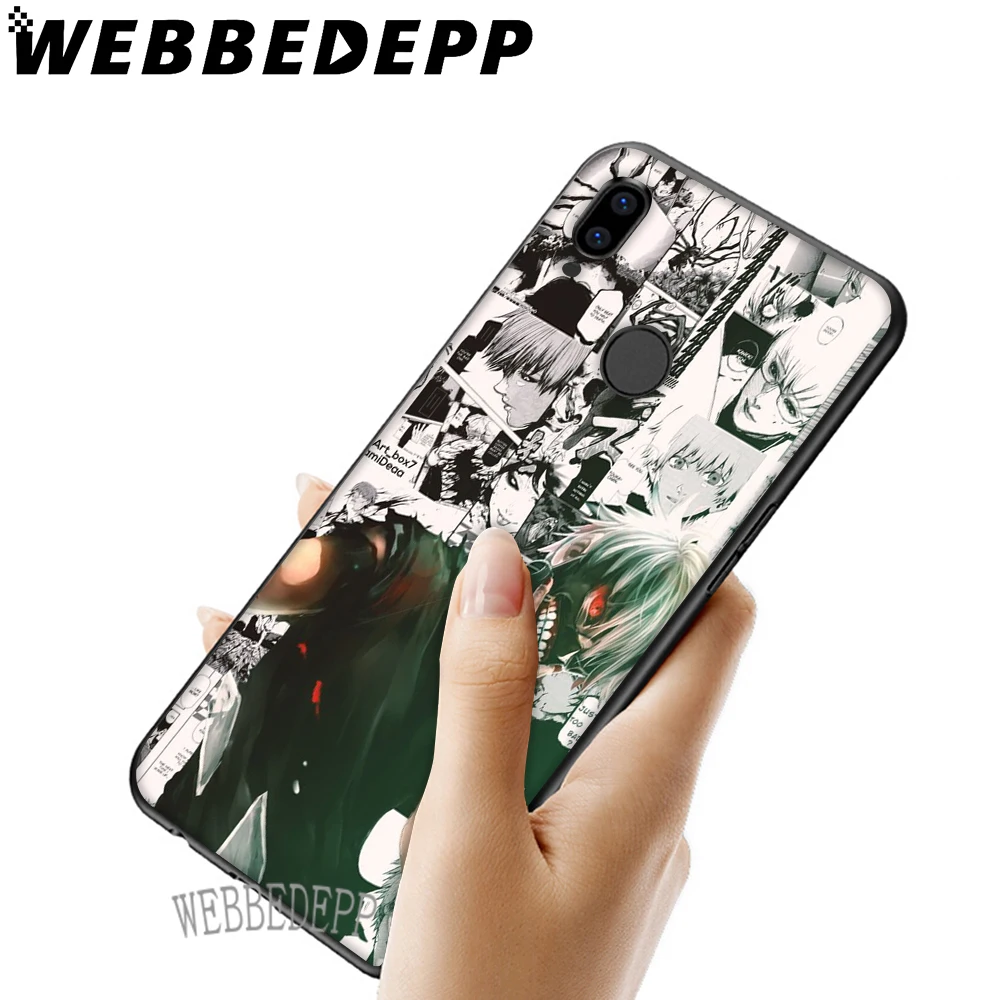 WEBBEDEPP Токийский Гуль аниме Мягкий ТПУ чехол для Huawei Y6 Y7 Prime Y9 Mate 10 20 Lite Pro Nova 2i 3i