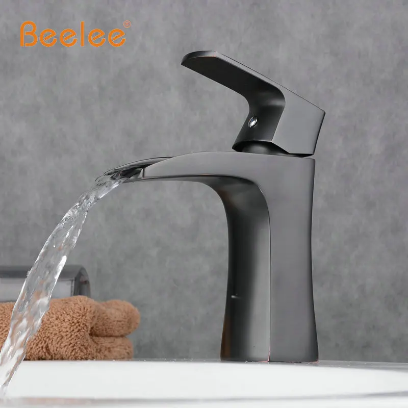 Beelee смеситель для раковины в ванную комнату современный высокий Бронзовый