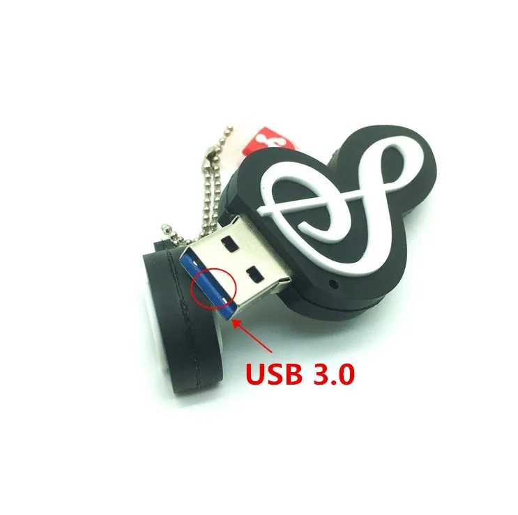 Высокоскоростная мультяшная флеш накопитель Usb 3 0 Милая Note De Musique музыкальные