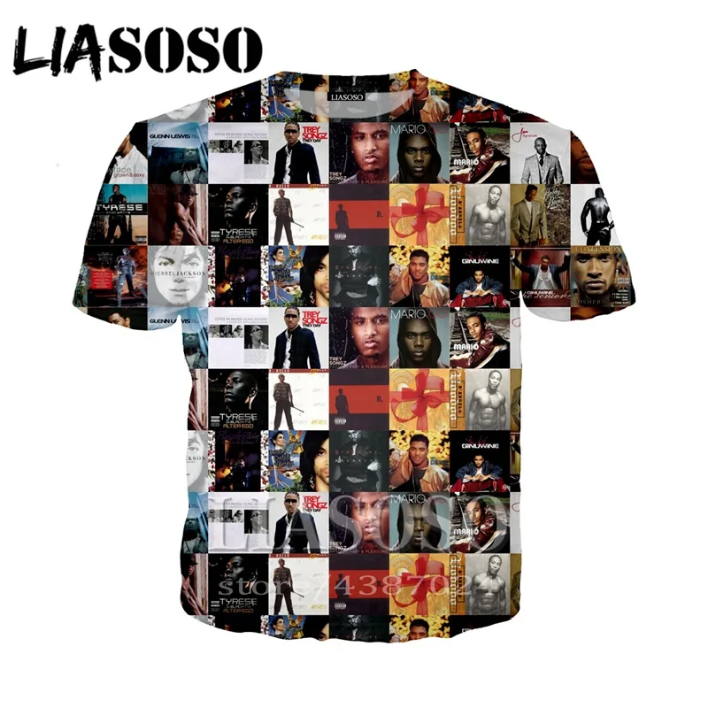 17 LIASOSO, модная футболка, 3D, Мужская/wo, Майкл Джексон, Забавный принт,, уличная футболка, Harajuku, футболки, аниме, короткий рукав, E29 - Цвет: 17