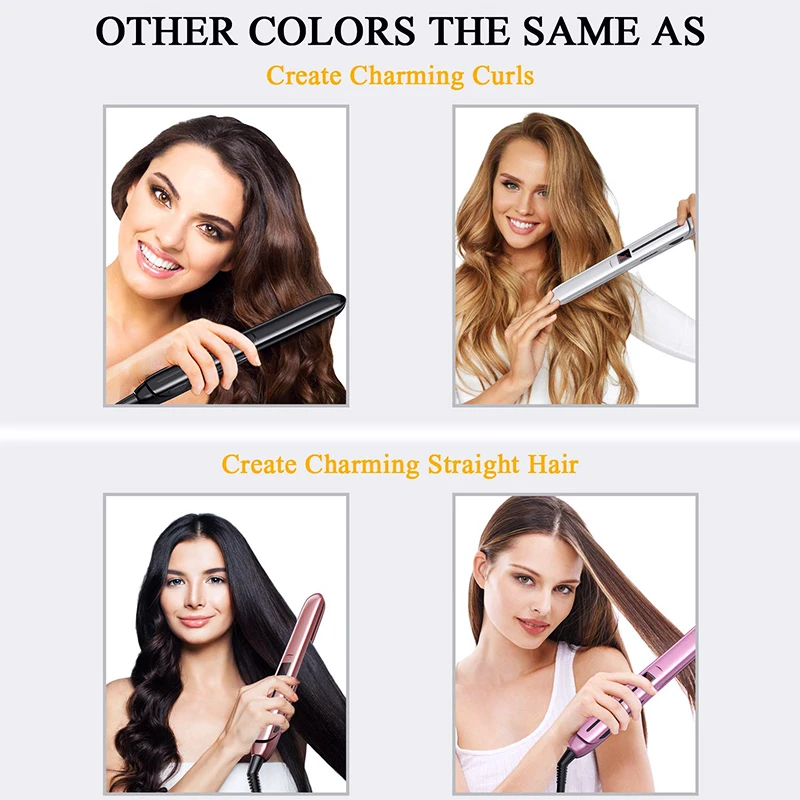 Профессиональный Керамический выпрямитель для волос светодиодный дисплей